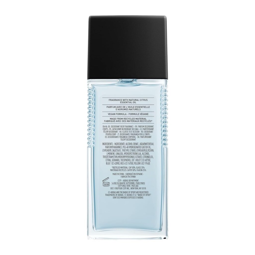 Adidas Moves Him Body Fragrance 2.5 fl oz (Pack of 1) , Notes of Green Apple, Cedarwood, Musk, Mens Fragrance, Long Lasting, Sporty Fragrance, Travel Size