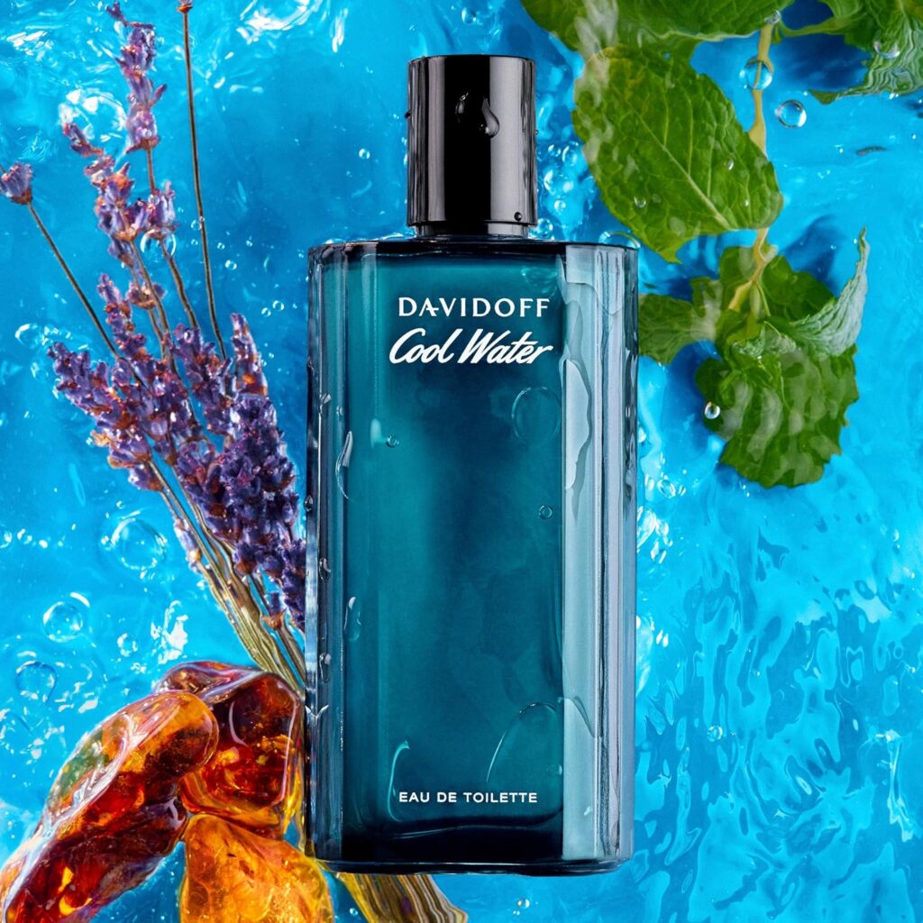 Davidoff Cool Water Eau de Toilette – Aromatic Mens Cologne – With Notes of Coriander, Mint, Lavender  Amber – Long Lasting Fragrance