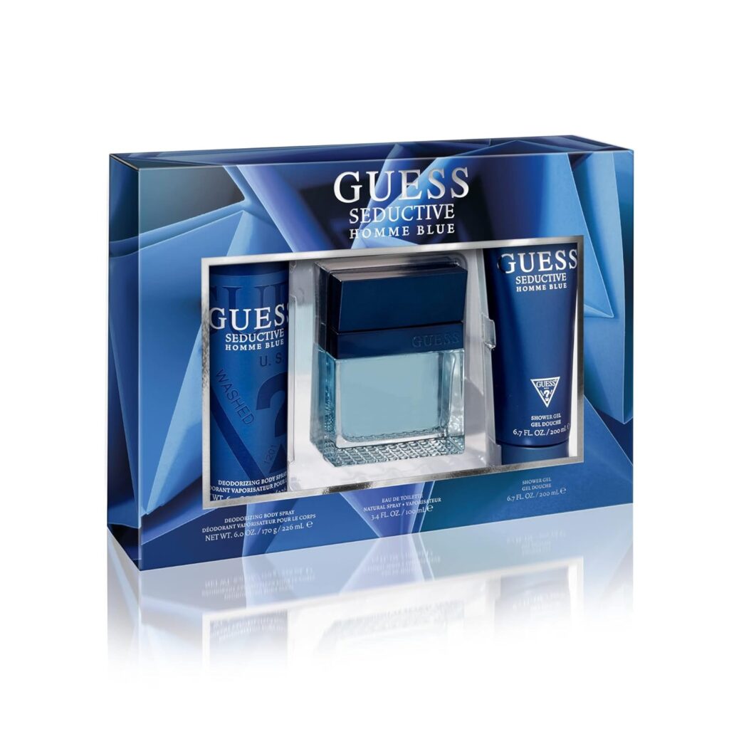 GUESS Fragrance Seductive Homme Blue Eau De Toilette Spray for Men, 3.4 fl oz
