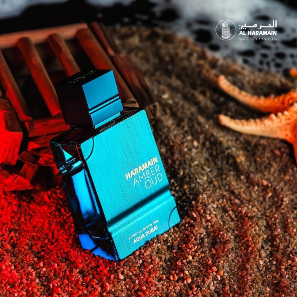 Al Haramain Amber Oud Aqua Dubai Extrait De Parfum Spray - Arabian Perfume for Women  Men - Arabic Cologne - Long Lasting Fruity Fragrance with Bergamot, Fruits, Amber, Musk - Eau De Parfum - 3.33 oz