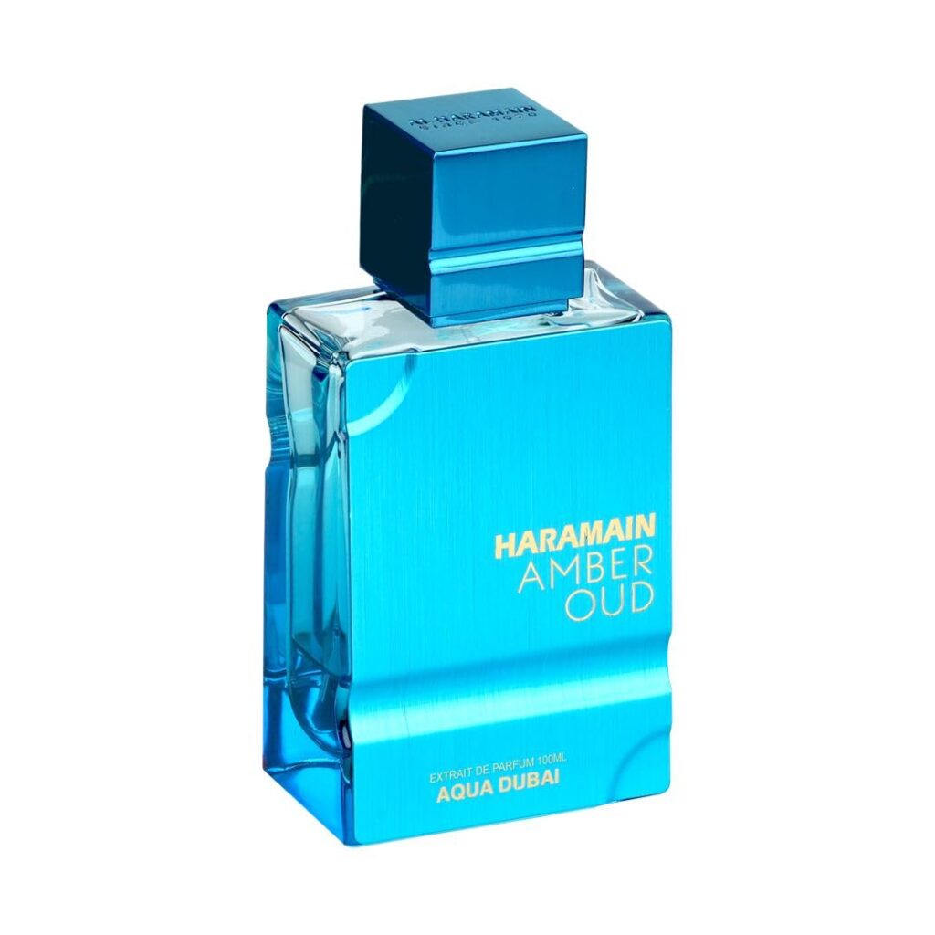 Al Haramain Amber Oud Aqua Dubai Extrait De Parfum Spray - Arabian Perfume for Women  Men - Arabic Cologne - Long Lasting Fruity Fragrance with Bergamot, Fruits, Amber, Musk - Eau De Parfum - 3.33 oz