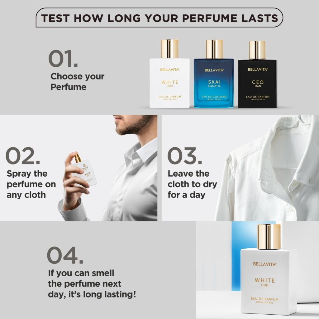 BellaVita Luxury White OUD Unisex Perfume 100Ml | Premium Arabic Men and Women Perfumes | Notes of Artemisia, Musk, Oud Vetiver and Freesias | Exquisite Unisex Arabian Perfume for Women  Men