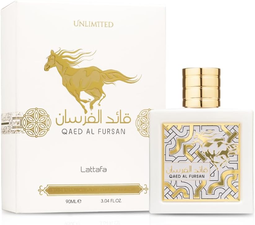 Lattafa Qaed Al Fursan Unlimited Eau de Parfum Spray for Unisex, 3.04 Ounce