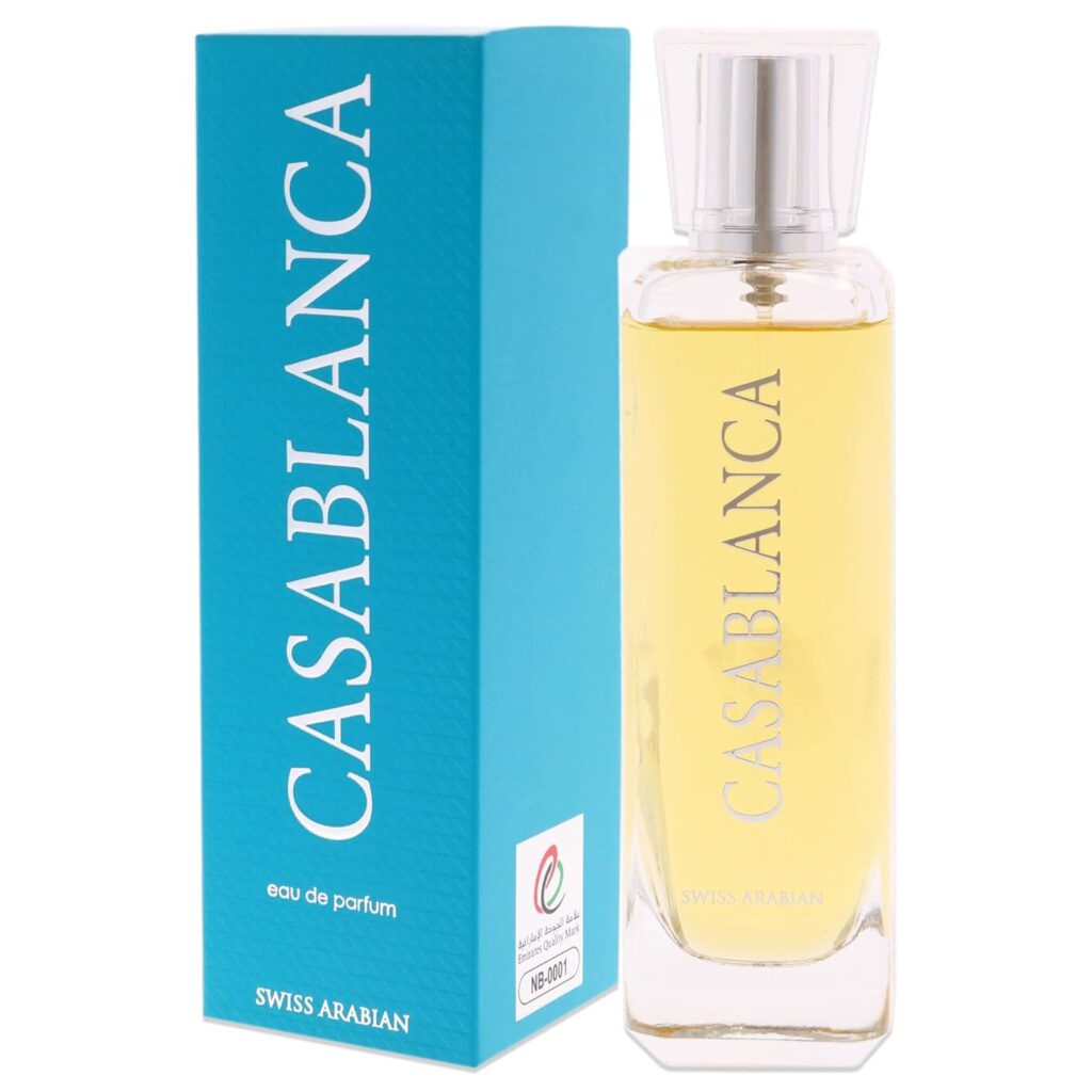 Swiss Arabian Casablanca - Luxury Products From Dubai - Long Lasting, Addictive Personal EDP Spray Fragrance - Seductive Signature Aroma - 3.4 Oz