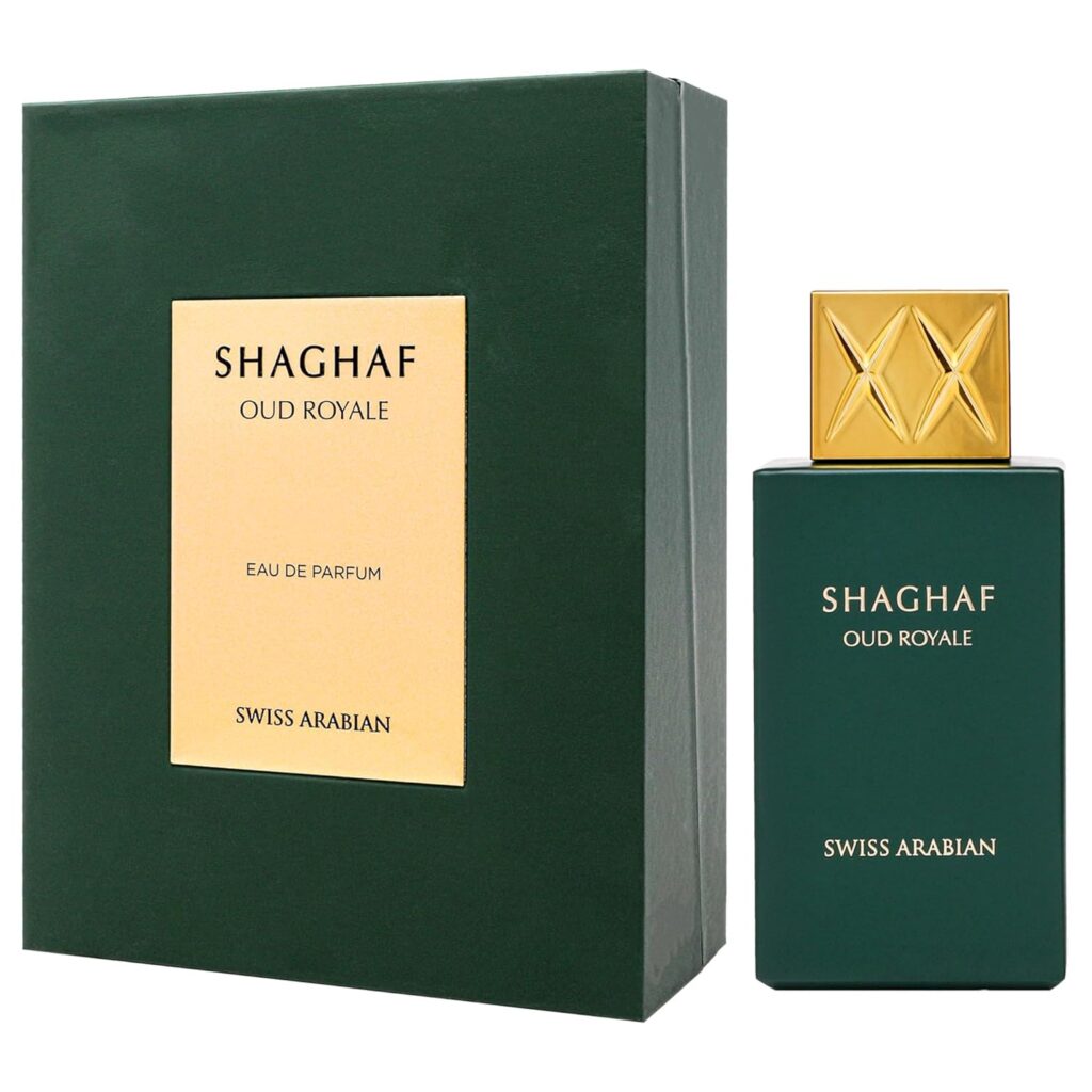 Swiss Arabian Shaghaf Oud Royale Spicy, Oud, Aromatic Fragrance - Notes of Saffron and Lavender - Perfume for Women and Men - 2.5 oz EDP Spray
