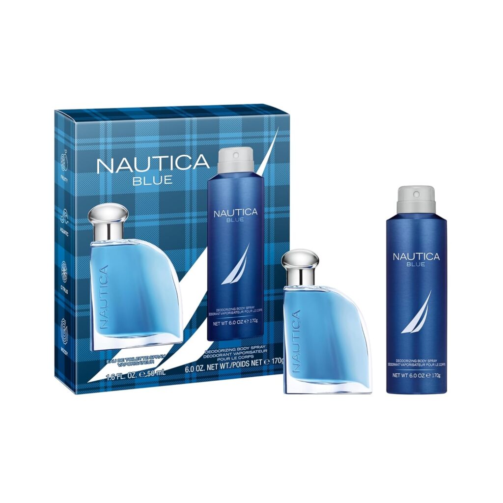 Nautica Blue Eau de Toilette 3.4 fl oz (Pack of 1), Notes of Basil, Jasmine, and Cedarwood, Mens Fragrance, Long Lasting, Everyday Fragrance, Travel Size