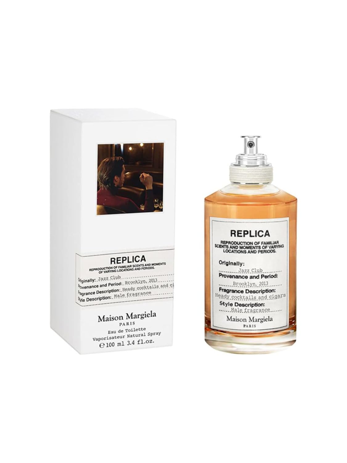 Maison Margiela - Replica - Jazz Club Eau de Toilette - Warm  Spicy Scent - With Vanilla, Rum Accord,  Tobacco - 3.4 Fl Oz