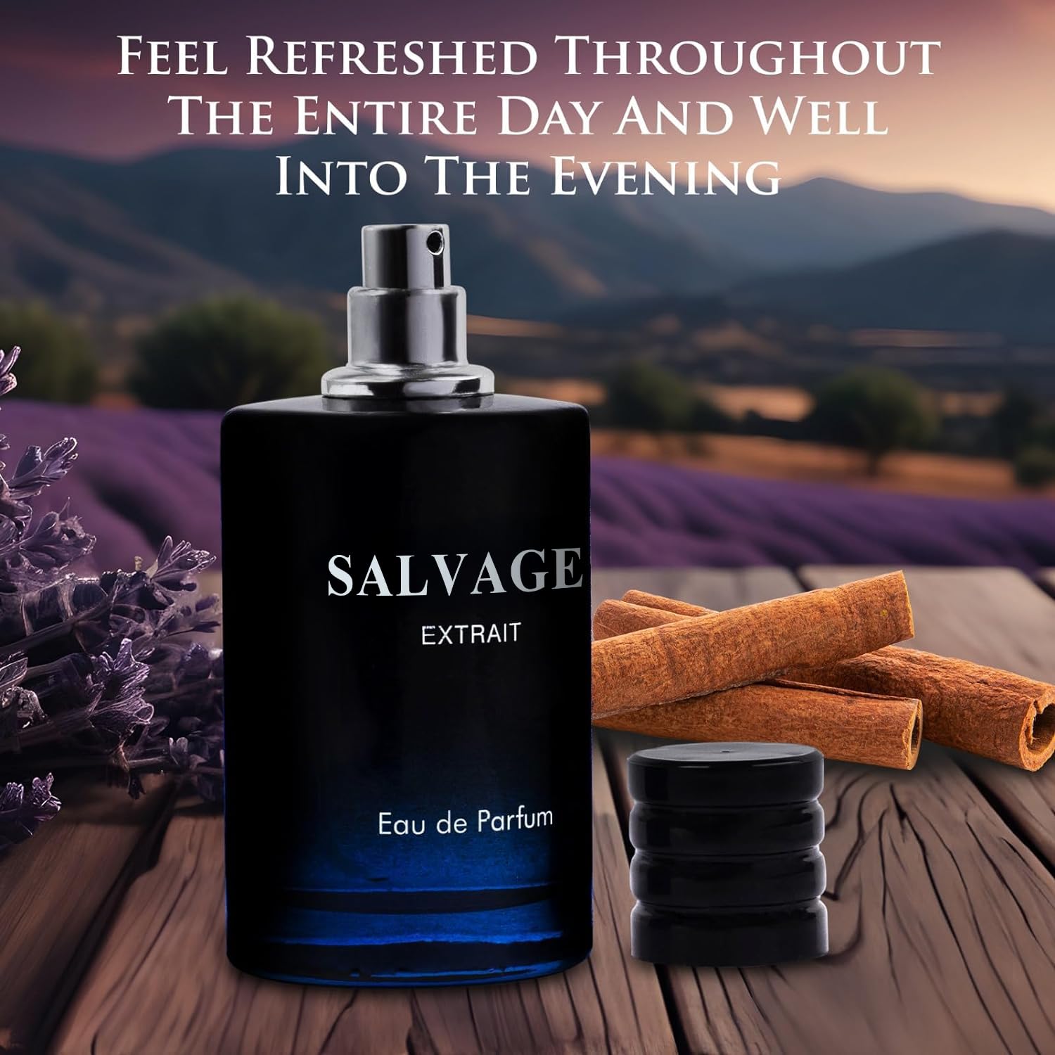 Salvage Extrait Eau De Parfum for Men Top Notes of Grapefruit  Heady Spices Base Notes of Lavender Essence  Rich Wood Cologne for Everyday Wear, Work Days, Romantic Date Elegant 100ml Bottle